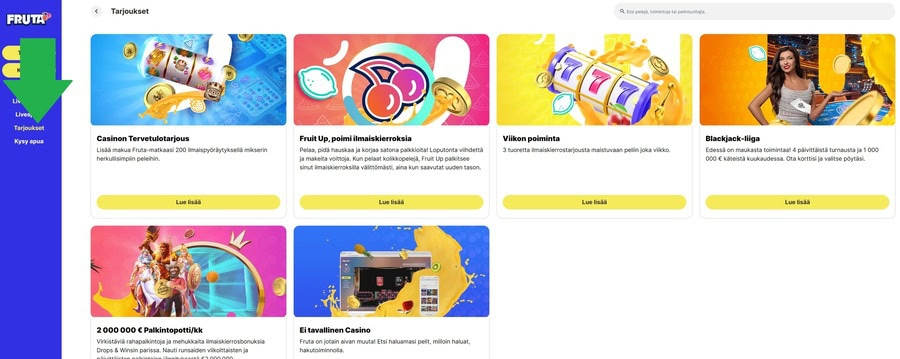 kasinotarjoukset