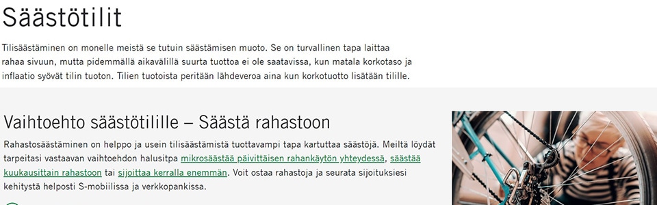 S-pankki säästötili